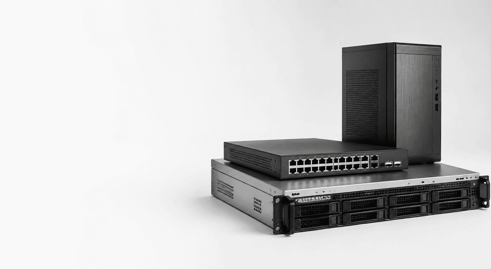 Enterprise server, network switch and business workstation
